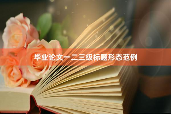毕业论文一二三级标题形态范例